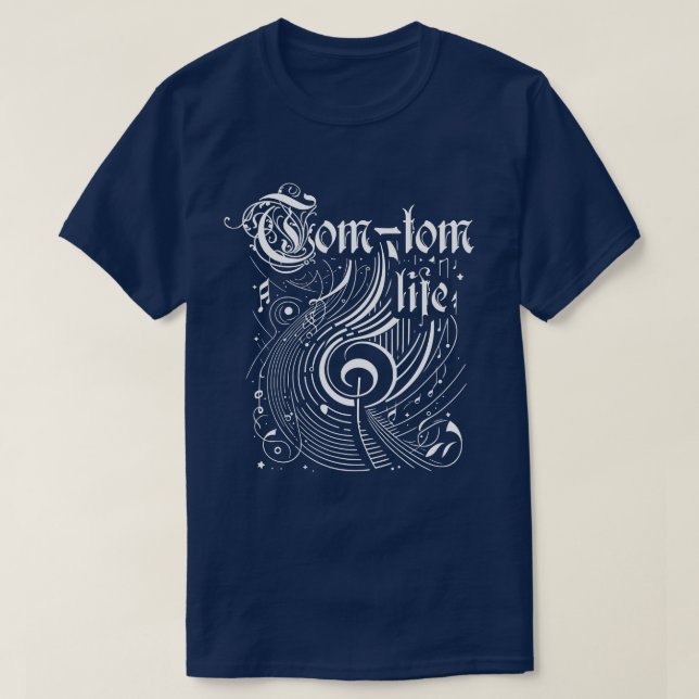 Wavy Music Tomtom Life T-Shirt (Design Front)