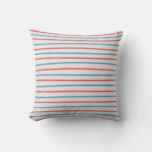 Wavy Nautical Stripes Cushion