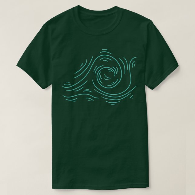 Wavy ocean fabric T-Shirt (Design Front)