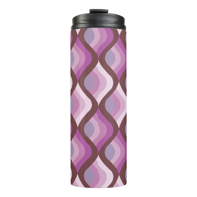 Wavy Ombre Purple All-Over-Print Leggings Thermal Tumbler (Front)