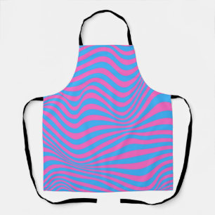 Wavy Optical Illusion Pattern Apron