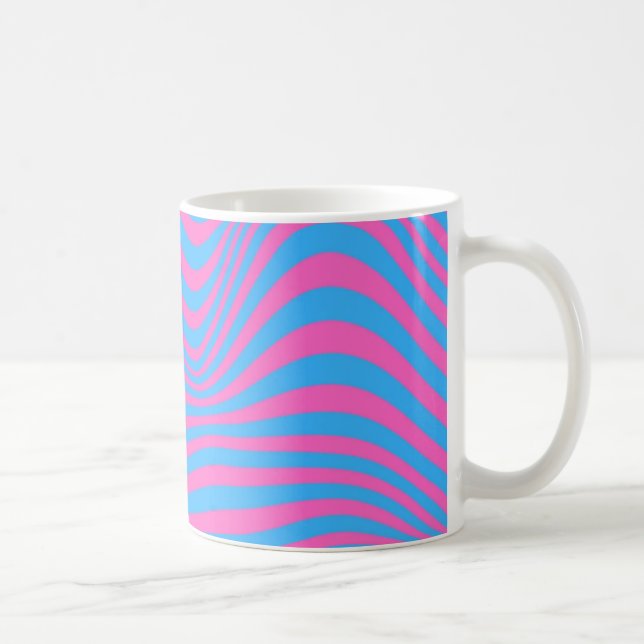 Wavy Optical Illusion Pattern Coffee Mug (Right)