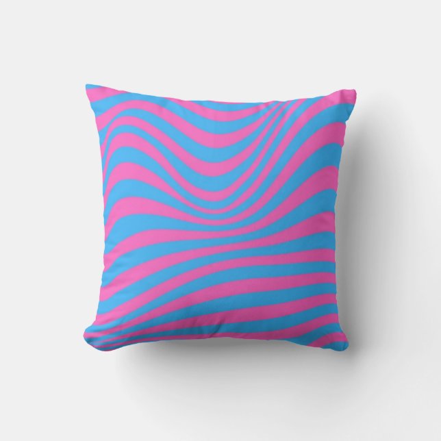 Wavy Optical Illusion Pattern   Cushion (Front)