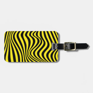 Wavy Optical Illusion Pattern Luggage Tag