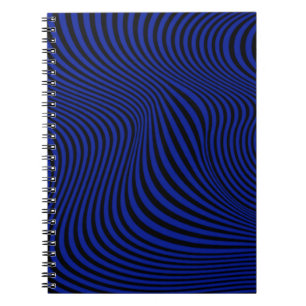 Wavy Optical Illusion Pattern Notebook