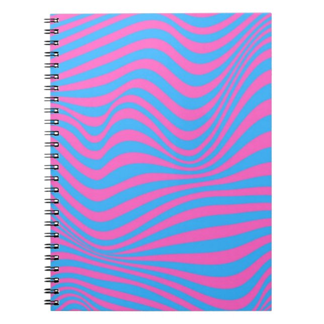 Wavy Optical Illusion Pattern       Notebook (Front)