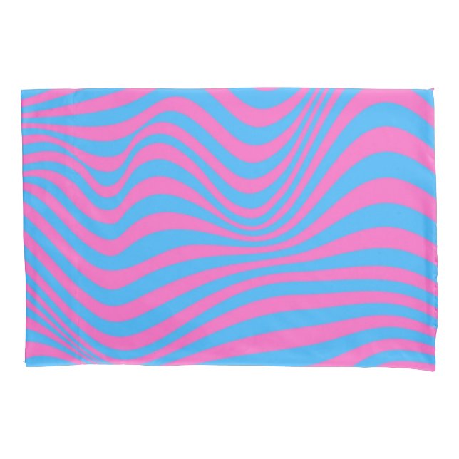 Wavy Optical Illusion Pattern     Pillowcase (Front)
