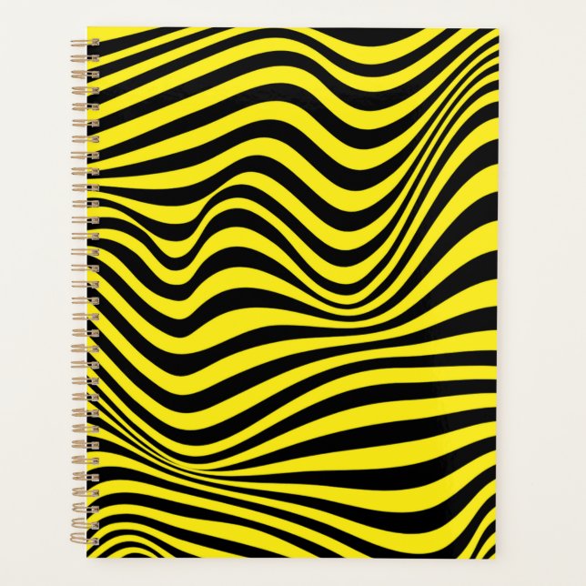 Wavy Optical Illusion Pattern      Planner (Front)