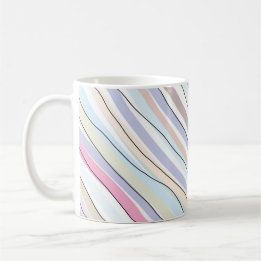 Wavy Pastel Colours Coffee Mug