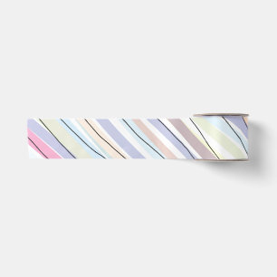 Wavy Pastel Colours Satin Ribbon