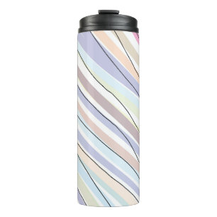 Wavy Pastel Colours  Thermal Tumbler