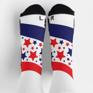Wavy Patriotic Abstract Socks