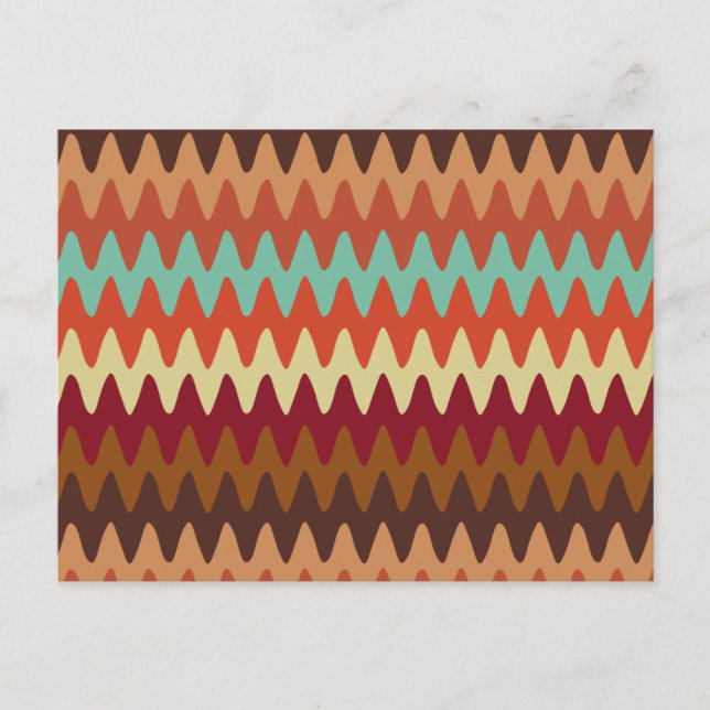 Wavy Pattern Sedona Southwest Postcard (Front)