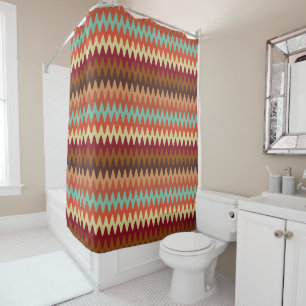 Wavy Pattern Sedona Southwest Shower Curtain