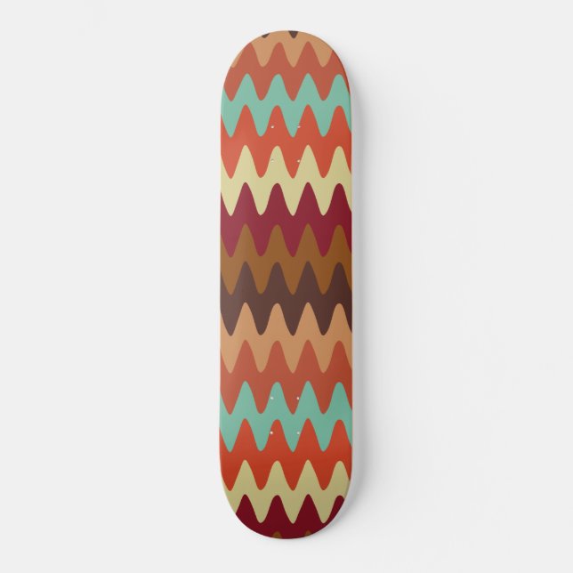Wavy Pattern Sedona Southwest Skateboard (Front)