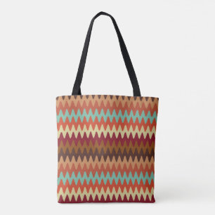 Wavy Pattern Sedona Southwest Tote Bag