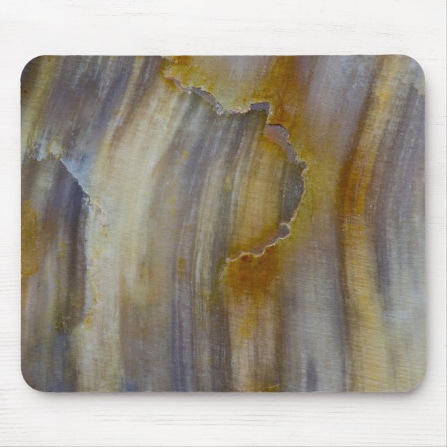 Wavy Petrified Wood Mouse Mat (Front)