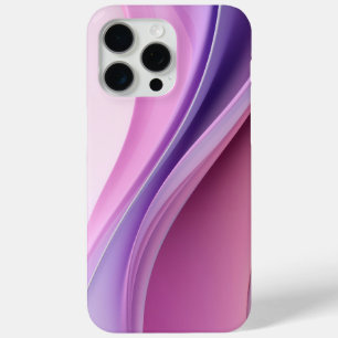 Wavy pink and lavender-coloured forms iPhone 15 pro max case