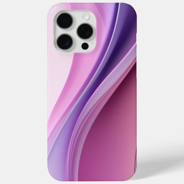 Wavy pink and lavender-coloured forms Case-Mate iPhone case (Back)