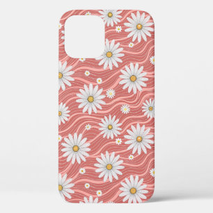 Wavy Pink Daisies iPhone 12 Case