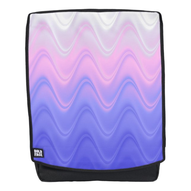 Wavy Pink Purple Abstract Backpack (Front)