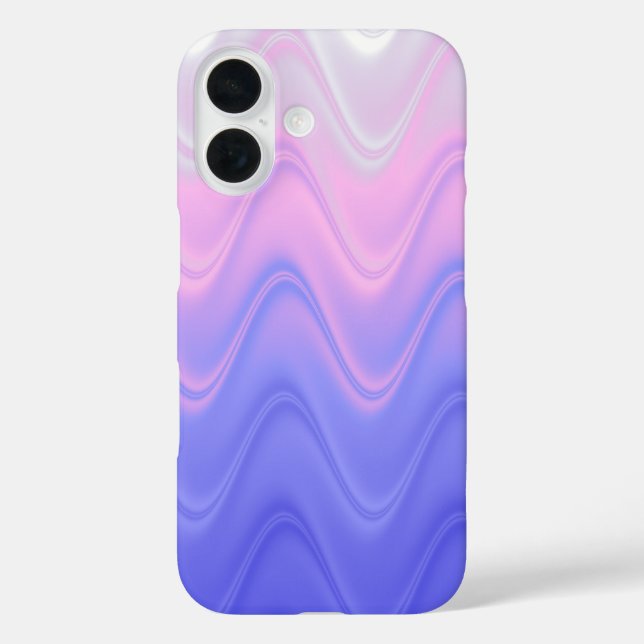 Wavy Pink Purple Abstract Case-Mate iPhone Case (Back)
