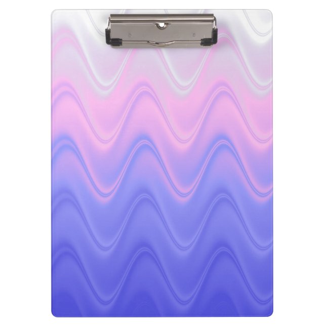Wavy Pink Purple Abstract Clipboard (Front)