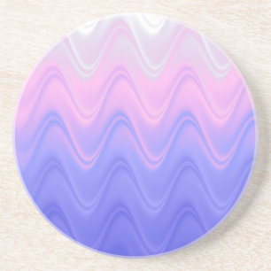 Wavy Pink Purple Abstract Coaster