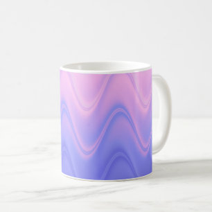 Wavy Pink Purple Abstract Coffee Mug