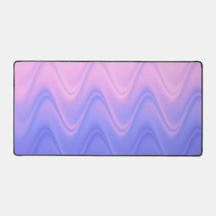 Wavy Pink Purple Abstract Desk Mat