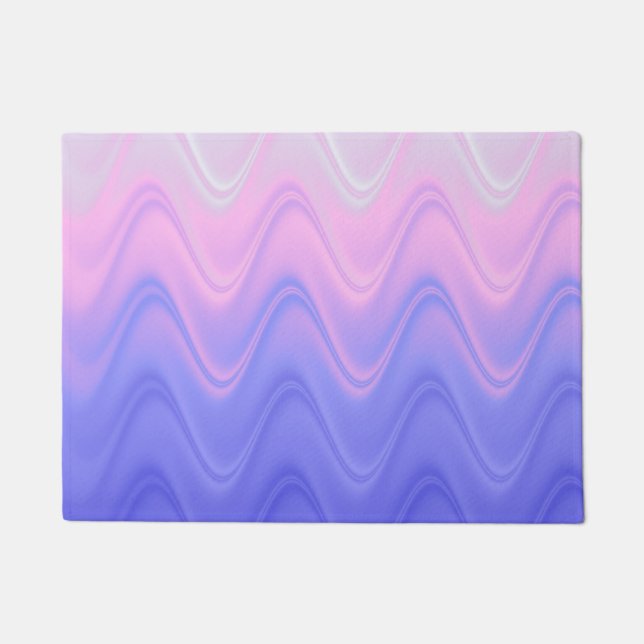 Wavy Pink Purple Abstract Doormat (Front)