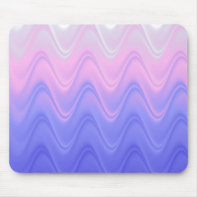Wavy Pink Purple Abstract Mouse Mat (Front)