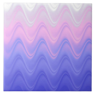 Wavy Pink Purple Abstract Tile