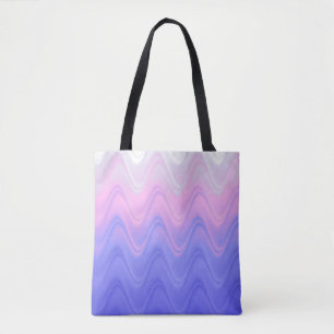Wavy Pink Purple Abstract Tote Bag