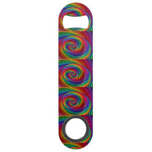 Wavy Rainbow Spiral Fractal Speed Bottle Opener