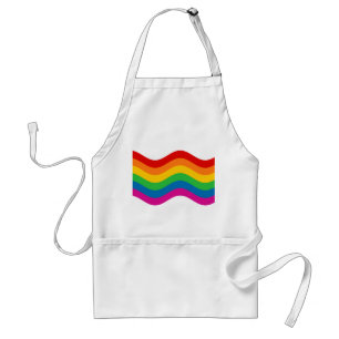 Wavy Rainbow Stripes Standard Apron