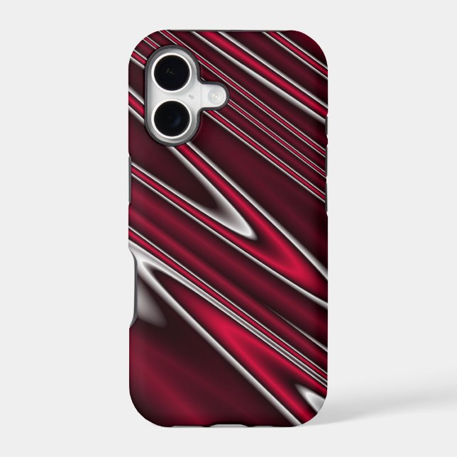 Wavy Red iPhone Case (Back)