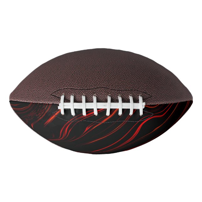 Wavy red long traces over black background american football (Front)
