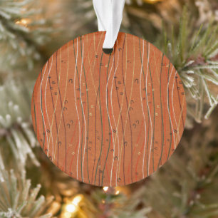 Wavy Red Stripes Japanese Abstract Ornament