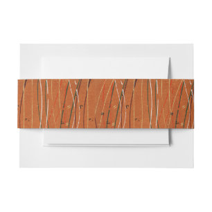 Wavy Red Stripes: Modern Japanese Abstract Art Invitation Belly Band