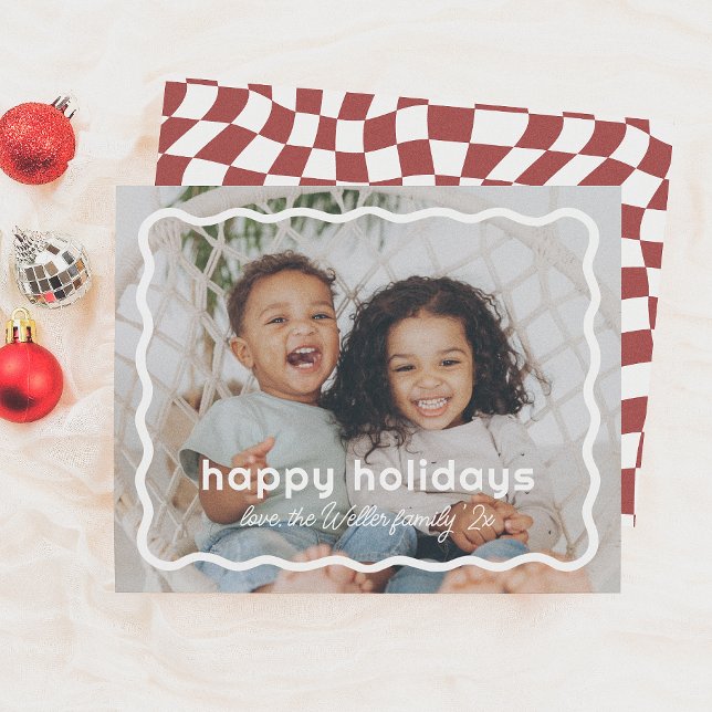 Wavy Retro Christmas Photo Holiday Budget (Creator Uploaded)