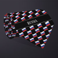 Wavy Russia Flag Pattern