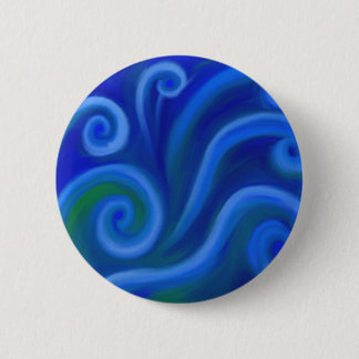 Wavy Sea 6 Cm Round Badge