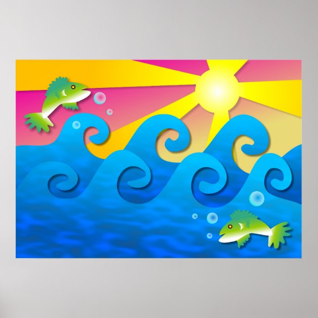 Wavy Sea Poster (Front)