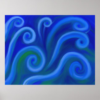 Wavy Sea Poster