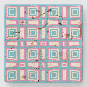 Wavy Square Travertine Coasters
