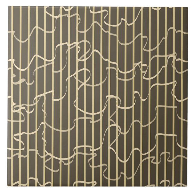 Wavy Striped Pistachio Tile (Front)