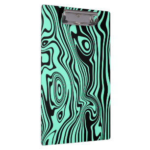 Wavy Striped Teal Blue Clipboard or Choose Colours