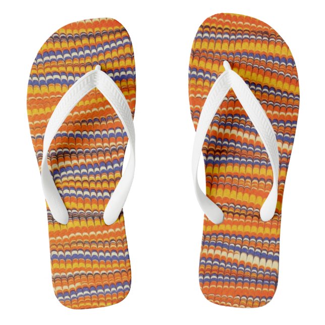 Wavy Stripes Flip Flops (Footbed)