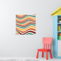 Wavy stripes, grunge. Retro